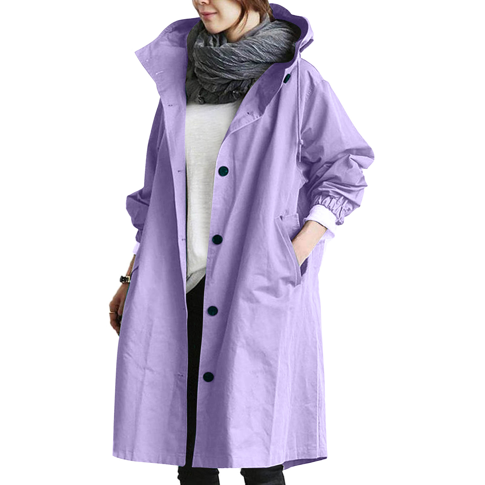 Regenjacke für Damen mit Knopfleiste