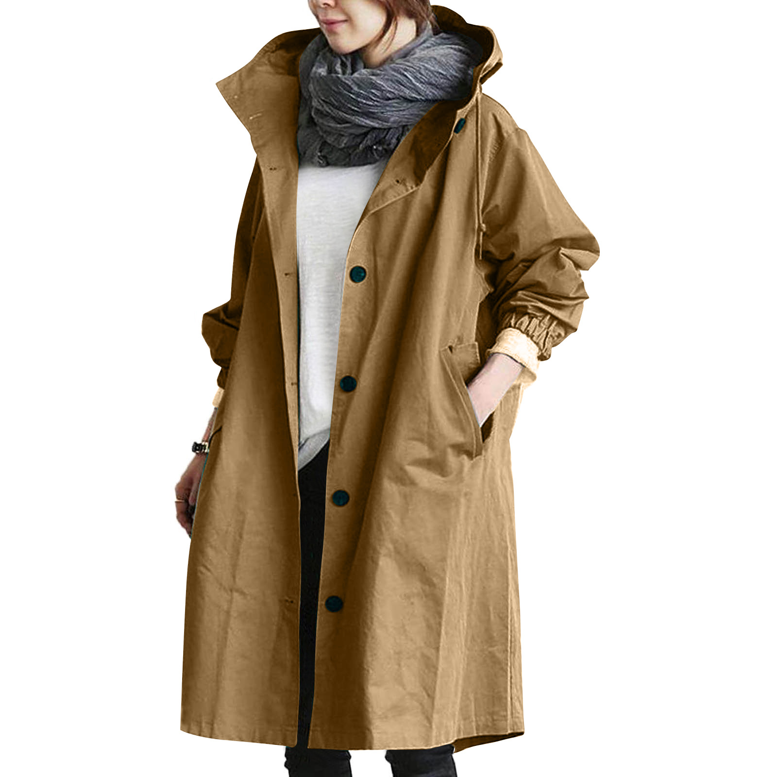 Regenjacke für Damen mit Knopfleiste