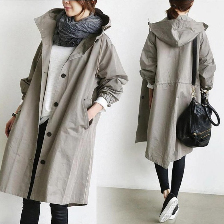 Regenjacke für Damen mit Knopfleiste