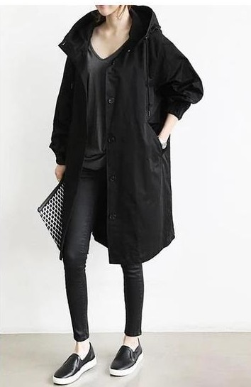 Regenjacke für Damen mit Knopfleiste