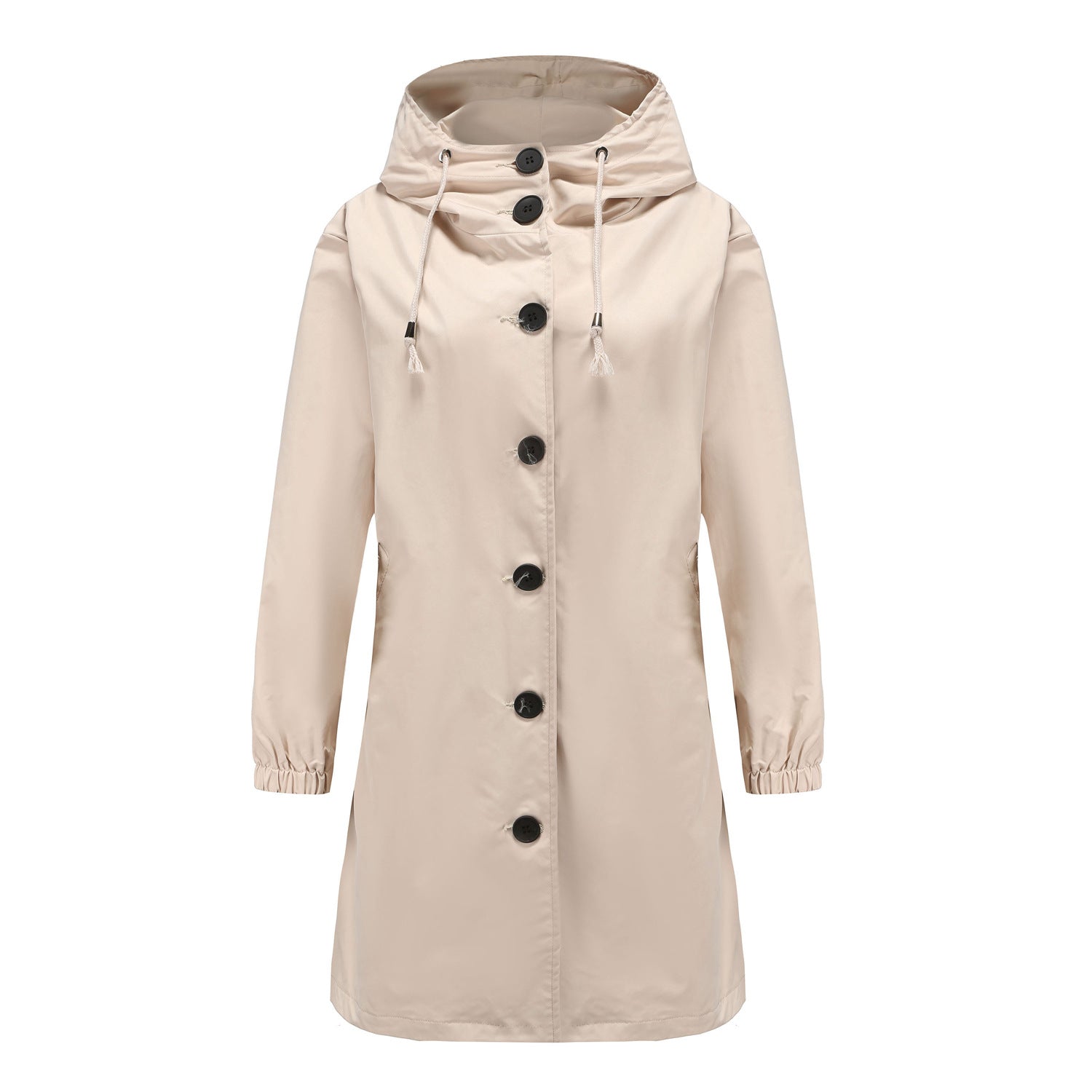 Regenjacke für Damen mit Reißverschluss und Kapuze