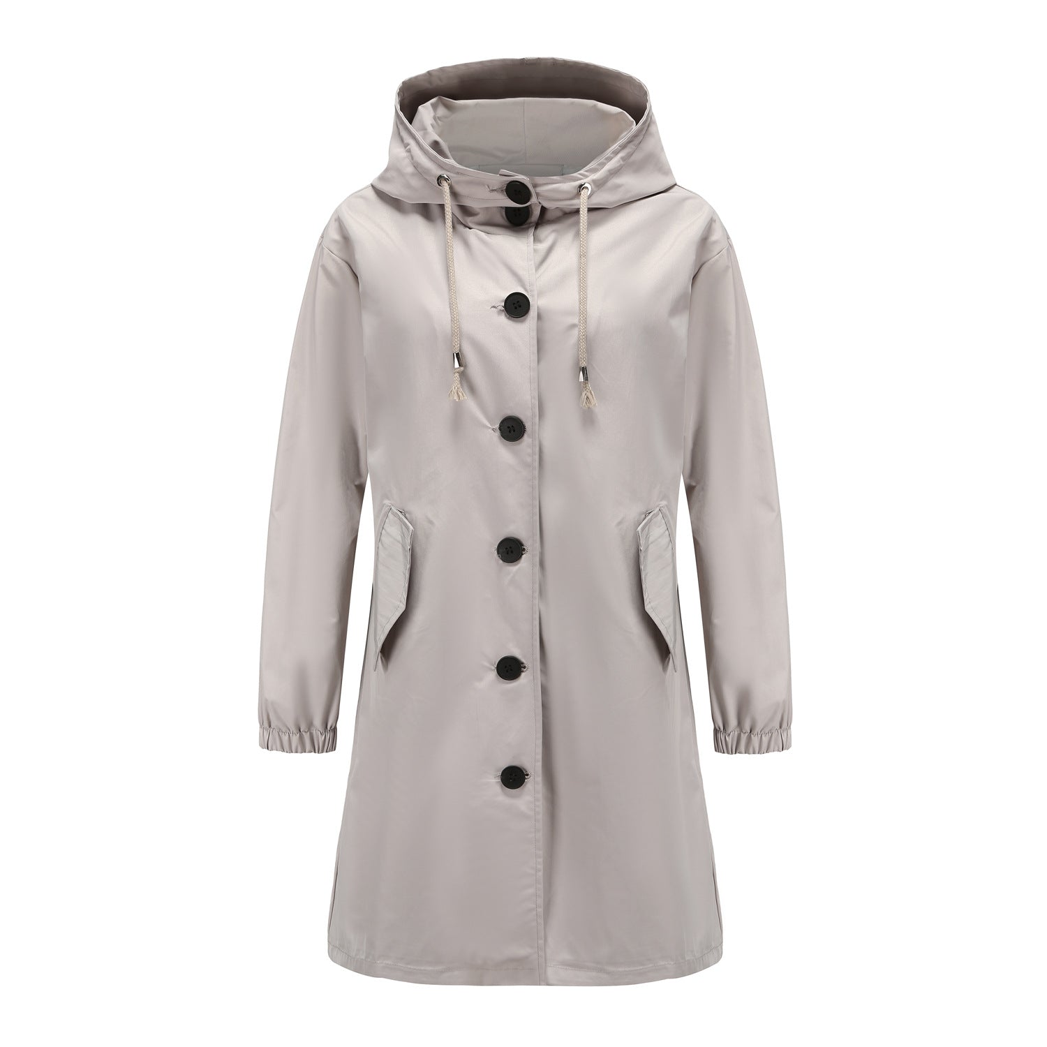 Regenjacke für Damen mit Reißverschluss und Kapuze