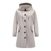 Regenjacke für Damen mit Reißverschluss und Kapuze