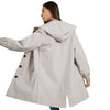 Regenjacke für Damen mit Reißverschluss und Kapuze