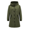 Regenjacke für Damen mit Reißverschluss und Kapuze