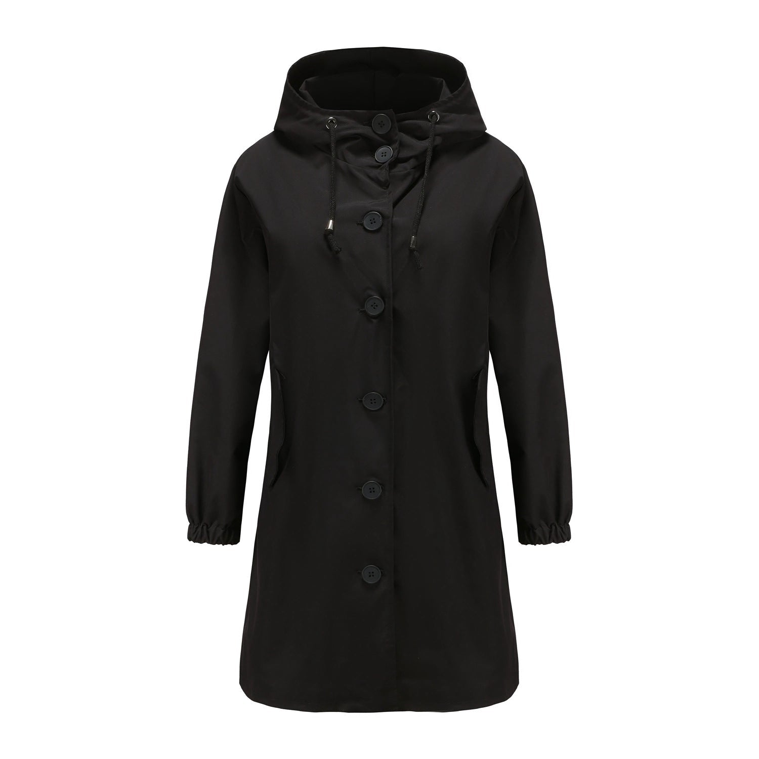 Regenjacke für Damen mit Reißverschluss und Kapuze