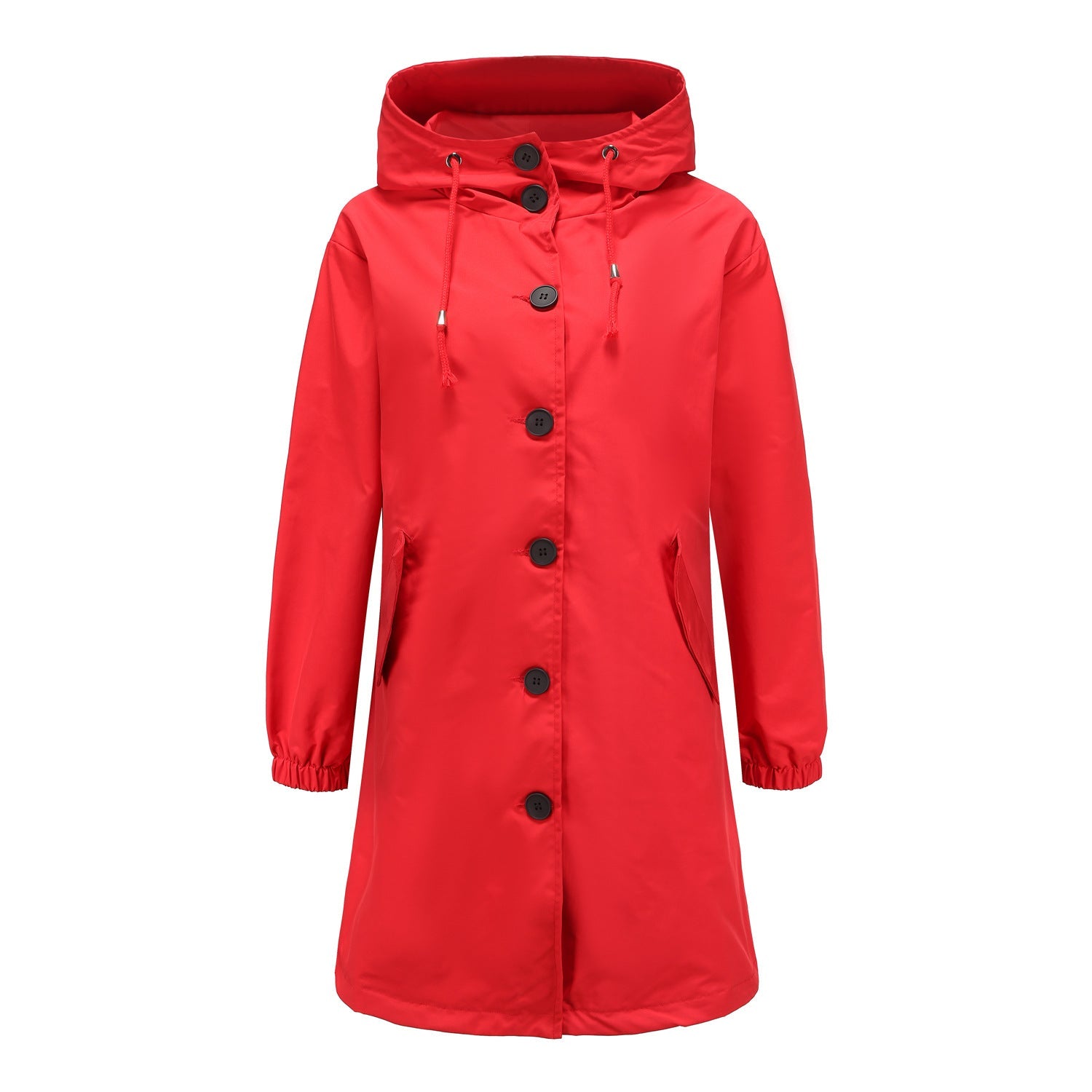 Regenjacke für Damen mit Reißverschluss und Kapuze