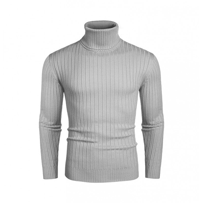 Rippstrick Rollkragenpullover für Herren