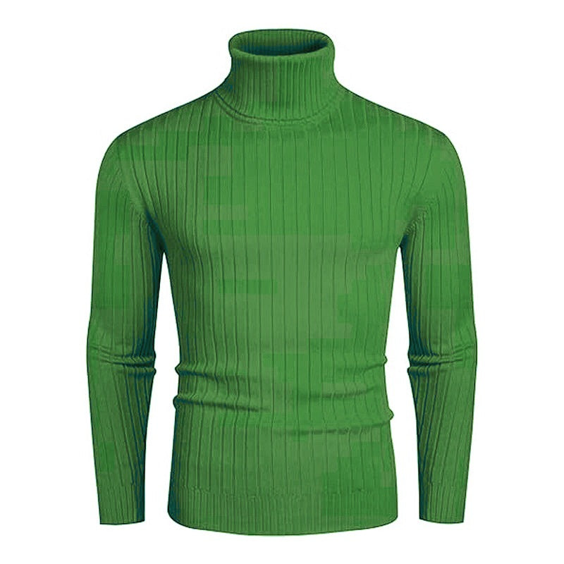 Rippstrick Rollkragenpullover für Herren
