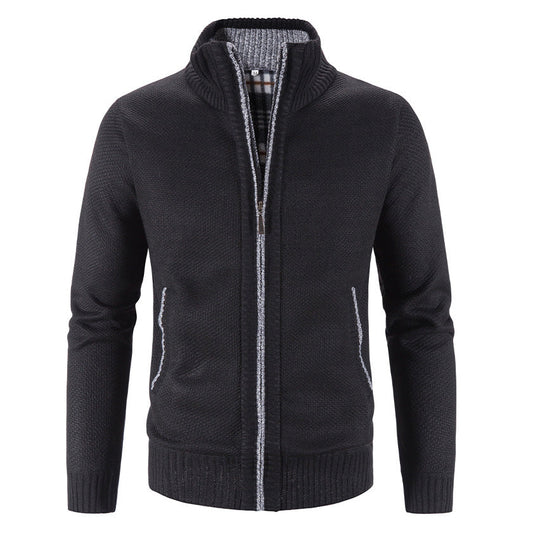 Luciano - Gestrickte fleecejacke aus baumwolle