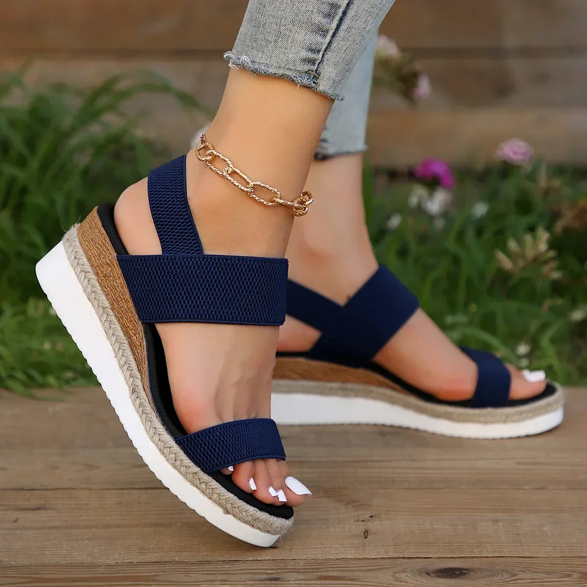 Damen Freizeitsandalen zum Hineinschlüpfen - Sommerlich mit bequemem Sitz