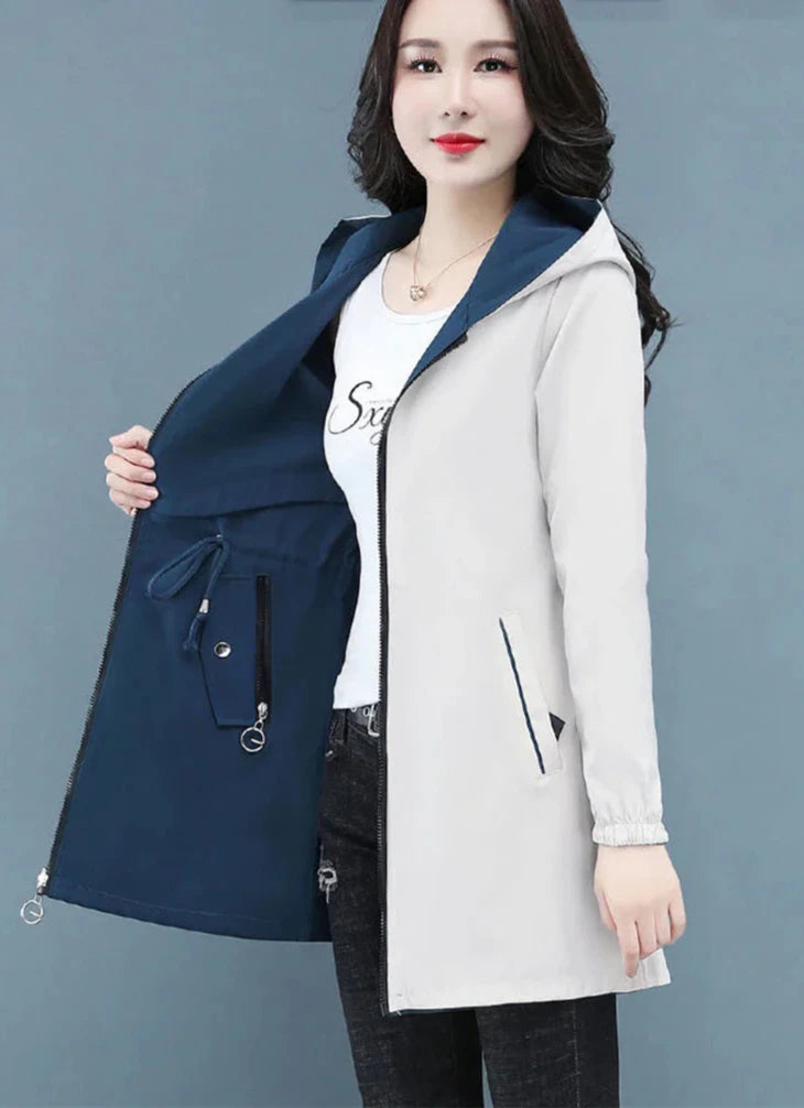 Franziska - Lange Windbreaker-Jacke