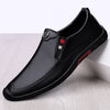 Herren-Leder-Slipper mit rutschfester Gummisohle