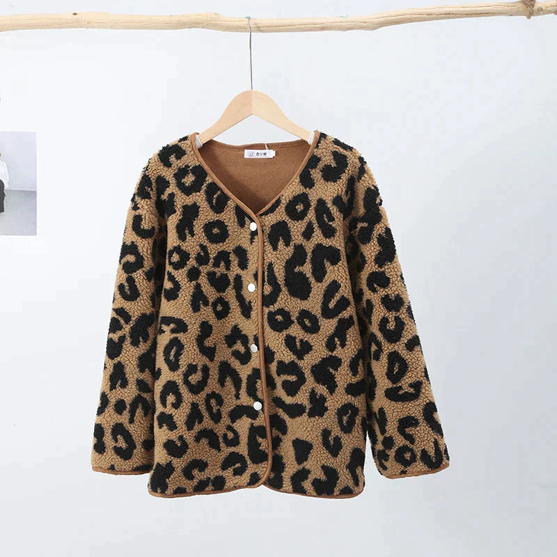 Millie - Stylischer Wintermantel Mit Leopardenmotiv