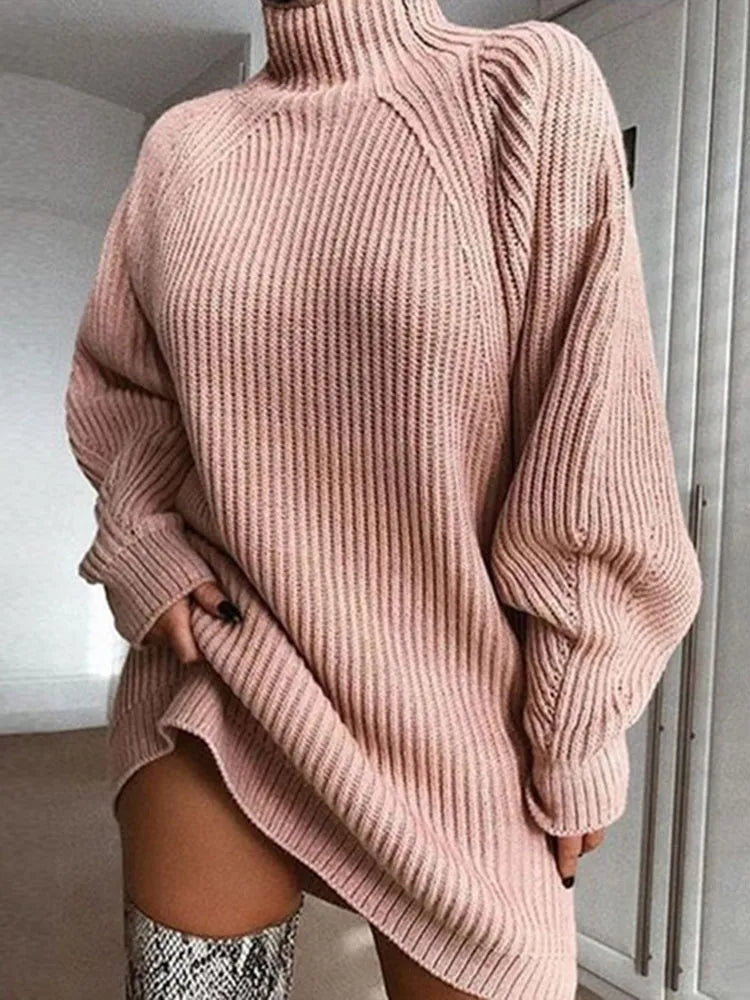 Salomea - Bequemes Rollkragenkleid