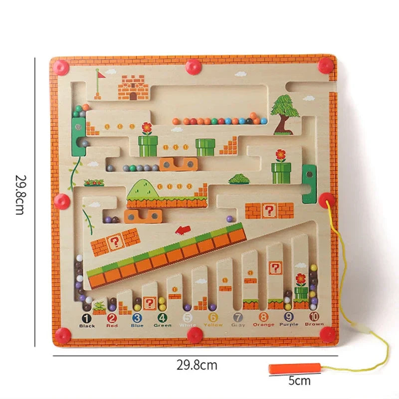 Magnetisches Labyrinthspielzeug für Kinder mit Stift zum Erlernen von Zahlen