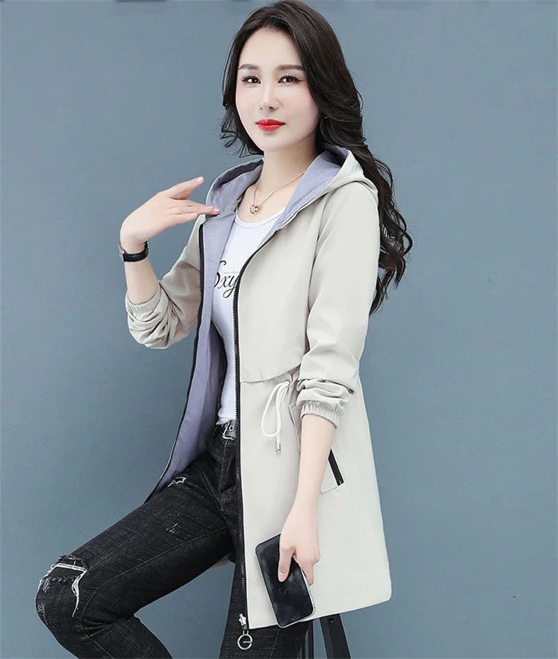 Franziska - Lange Windbreaker-Jacke