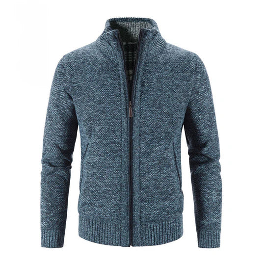 Luciano - Gestrickte fleecejacke aus baumwolle