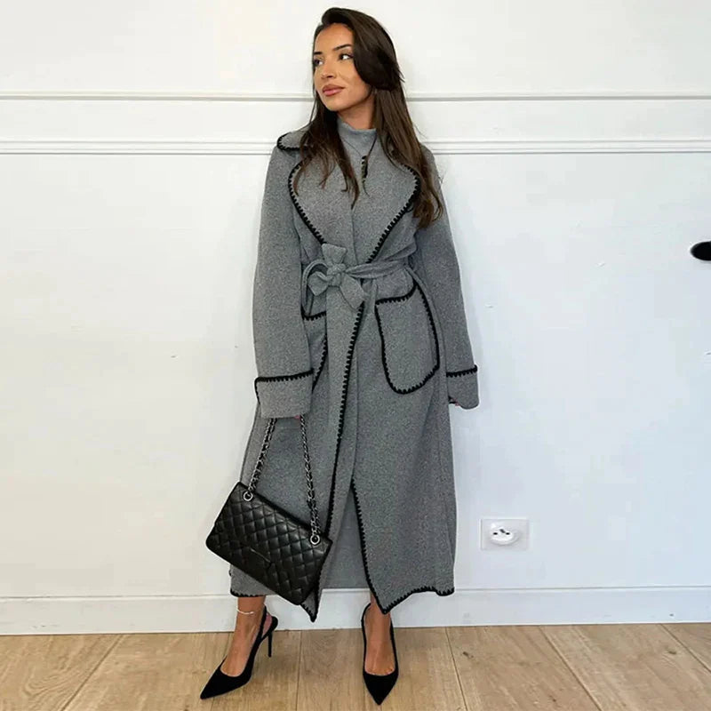 Everlee - Gemütlicher Langer Damen Trenchcoat