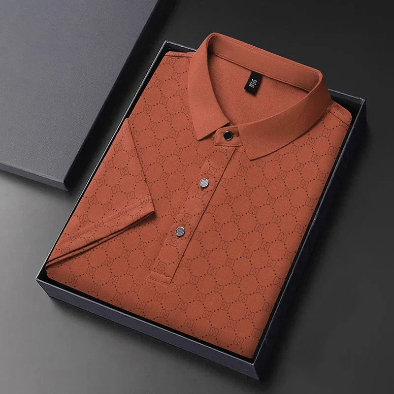 Herren-Kurzarm-Poloshirt mit Knopfkragen