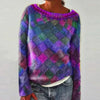 Imogen - Bunter & stylischer pullover mit o-ausschnitt