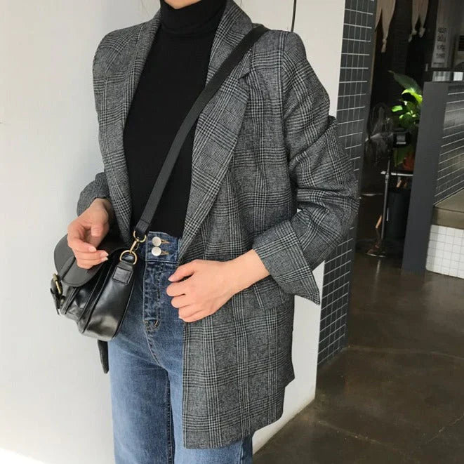 Sommer - Blazer Mit Karomuster