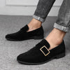 Herren Slipper aus Wildleder mit Metallschnalle - Bequeme Freizeitschuhe