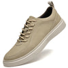 Herren-Ledersneaker mit orthopädischer Einlegesohle und Gummisohle
