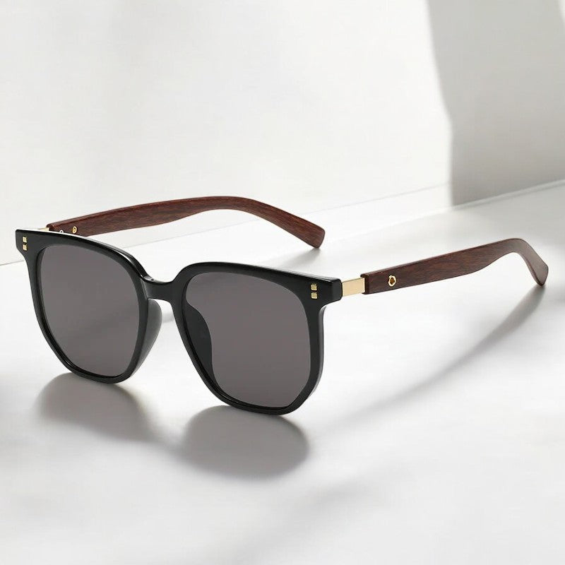 Retro Herren-Sonnenbrille aus Holz mit UV-Schutzgläsern