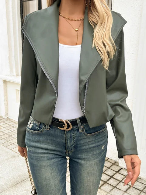 Jenny - Elegante Weiche Lederjacke