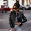 Camille - Damenjacke aus schwarzem leder
