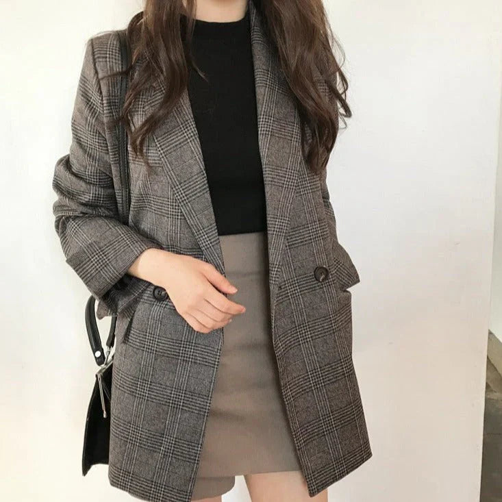 Sommer - Blazer Mit Karomuster