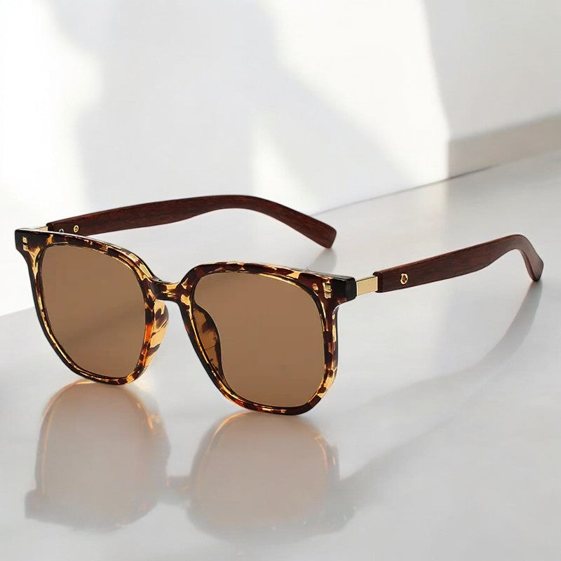 Retro Herren-Sonnenbrille aus Holz mit UV-Schutzgläsern