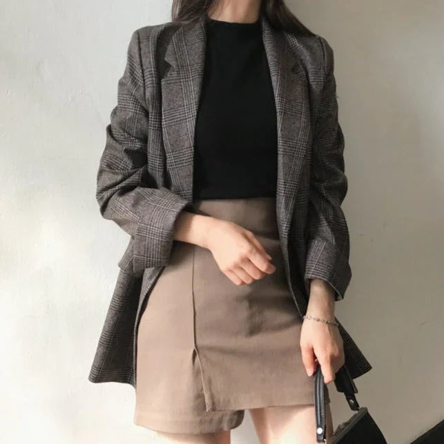 Sommer - Blazer Mit Karomuster