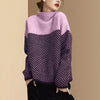 Livia - Pullover mit fischgrätenmuster und hohem kragen