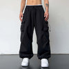 Herren Streetwear-Cargohose mit verstellbarem Bund und Beinabschlüssen