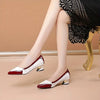 Vintage-Pumps für Damen mit mittlerem Absatz und spitzer Zehenpartie