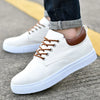 Herren-Sneaker aus Canvas mit niedriger Sohle, Gummisohle und Schnürsenkeln