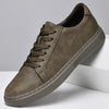 Herren-Sneaker aus Leder mit niedriger Sohle, Gummisohle und Futter