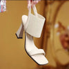 Damen-Sandalen mit Blockabsatz und Fesselriemchen
