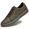 Herren-Sneaker aus Leder mit niedriger Sohle, Gummisohle und Futter