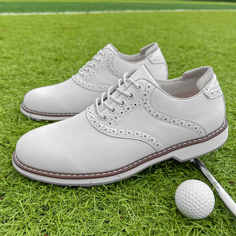 Wasserdichte Herren-Golfschuhe mit gepolsterter Innensohle und Spikes