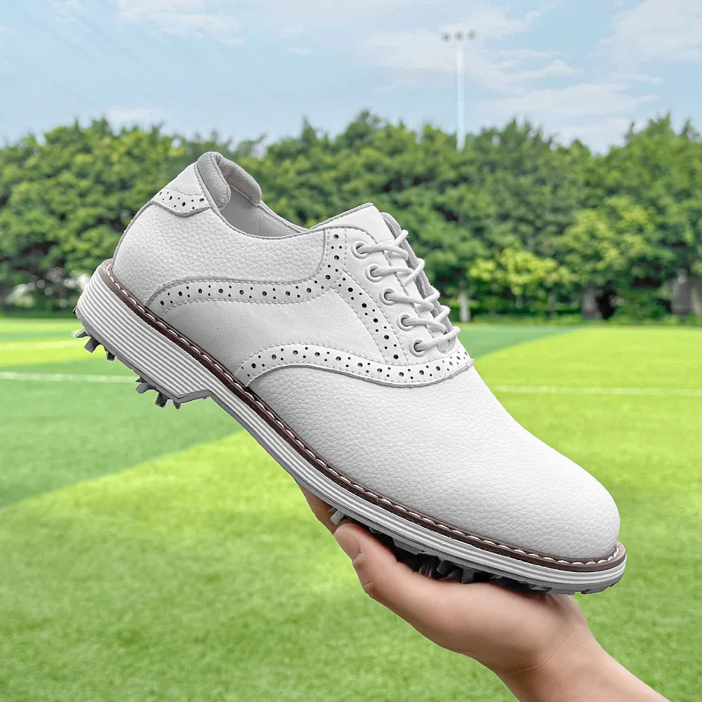 Wasserdichte Herren-Golfschuhe mit gepolsterter Innensohle und Spikes