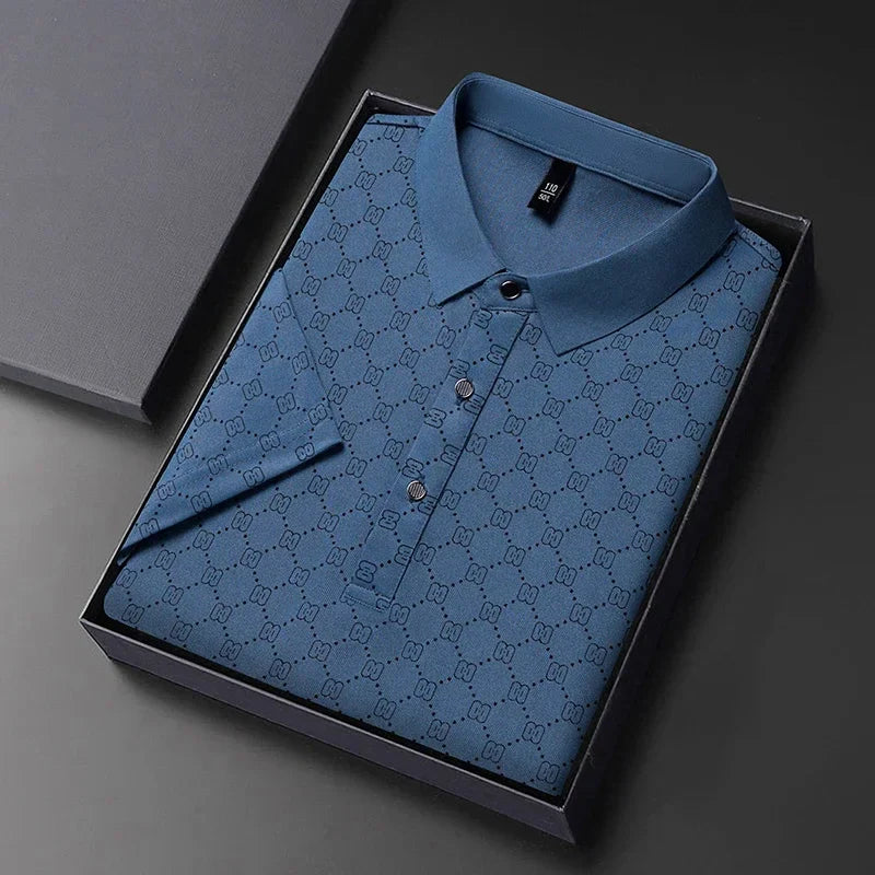 Herren-Kurzarm-Poloshirt mit Knopfkragen