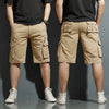 Herren-Cargoshorts mit Reißverschlusstaschen und Baumwollmischgewebe