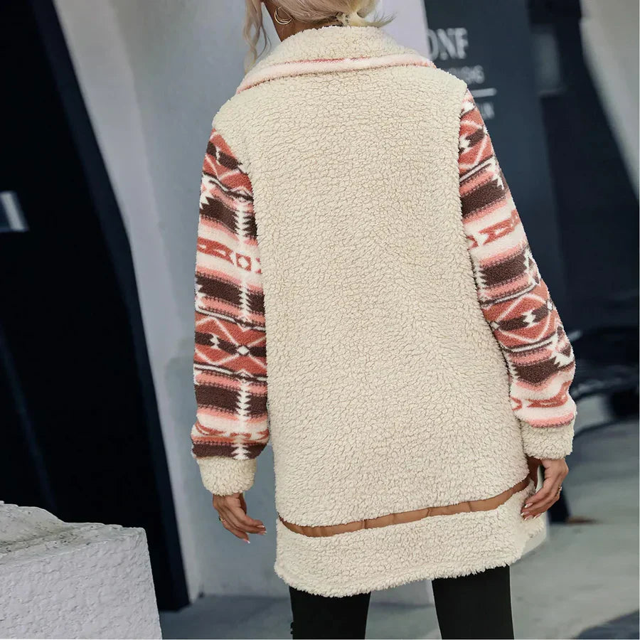 Lindsay - Warmer pelzmantel für eleganz