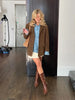 Ember - brauner Blazermantel für Damen im Retro-Look