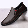 Herren-Leder-Slipper mit rutschfester Gummisohle