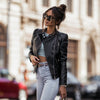Camille - Damenjacke aus schwarzem leder