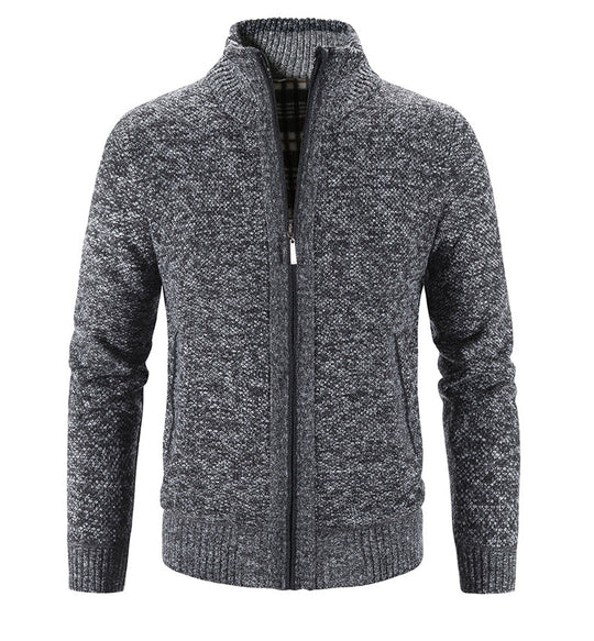 Luciano - Gestrickte fleecejacke aus baumwolle